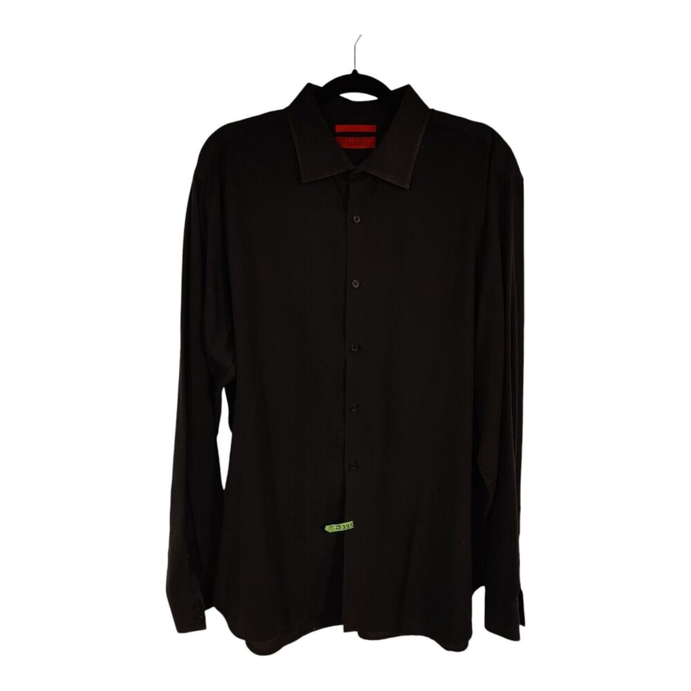 Alfani Men's Black Long Sleeve Modern Fit Dress Shirt Size XXL
